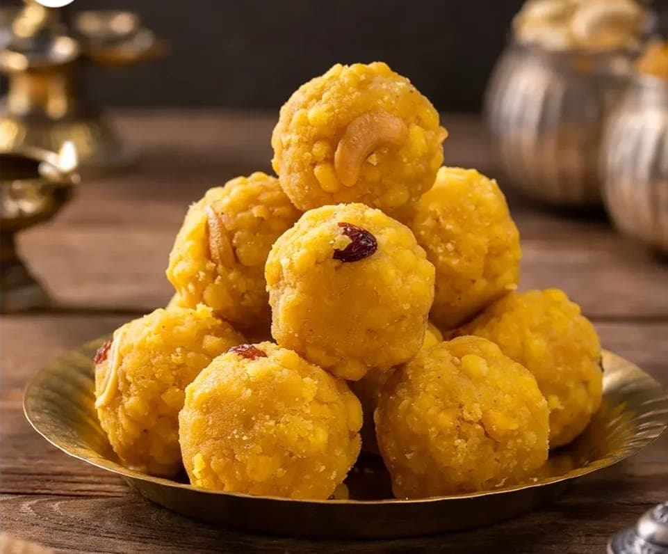 Traditional homemade Bumdi Laddu