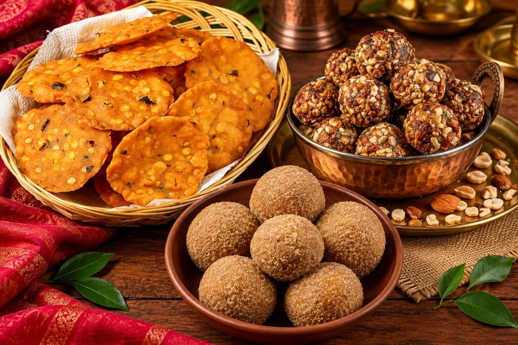 Authentic homemade Millet Laddu, Dry Fruit Laddu & Chekkallu Combo